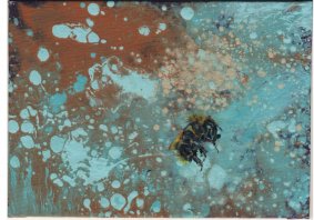Telling Bees, 407, oil on gesso on board - £300
