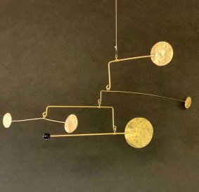 “Five Moons”, Brass and found bead (39g) - £250 NOW SOLD