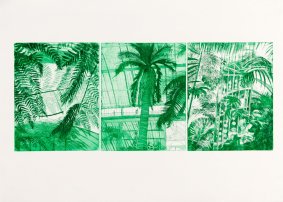 Palm House, 5/25, etching, this piece is now included in our online auction - link on our home page