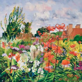 Fire Lilies At Great Dixter, oil on canvas, 18x18" - £4,300