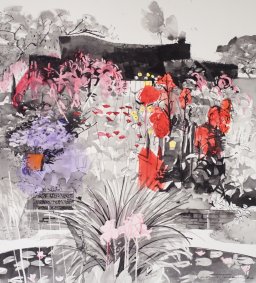 View From The Pond, ink on paper, 20x18" - £1,500 NOW SOLD