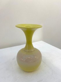 Yellow Neutral Trumpet Vase - £95