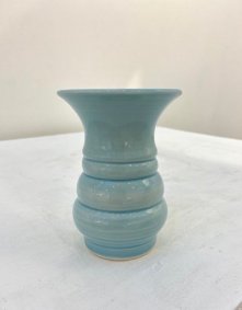 Small Sky Blue Bulbous Vase - £50