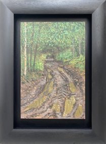 Wood Track with Puddles Study, oil on board, 32x43cm inc. frame - £395 NOW SOLD