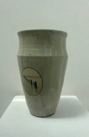 Large vase with photographic transfers, earthenware - £95