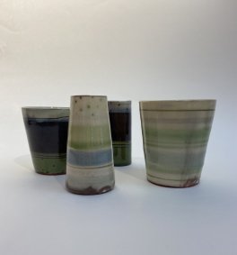 Selection of tiny vases and beakers, earthenware - £28/30 (please enquire)