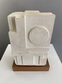 Circles and Squares, Beerstone on hardwood base - £3,750