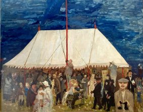 Temperance Tent, Derby Day, oil on canvas - £5,125