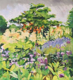 Orange And Purple, oil on canvas, 38x41cm inc. frame - £2,200