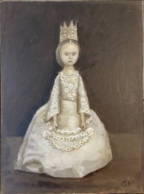 Little Wooden Princess, oil on board - £450 NOW SOLD