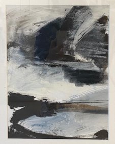 Whitesands Storm 1, ink & charcoal on paper, 41x51.5cm inc. frame - £425