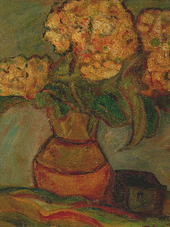 Unknown Artist - Hydrangeas In A Vase