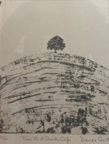 Tree On A Chalk Cliff, 4/20, Etching, 36x41cm inc. frame - £195
