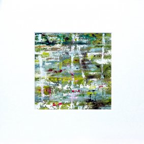 Springtime, oil on canvas,25.5x25.5cm inc. frame - £350