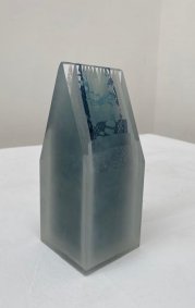 House, printed, cast, cut and polished glass - £600