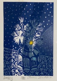Daisy, Reduction Linoprint, 14/30, 32x37.5cm inc. frame - £105