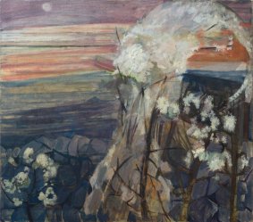 The Burren, Moonrise And Blackthorn, oil - £4,950