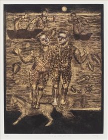 Castor and Pollux, 5/50, hand finished etching - £600 NOW SOLD