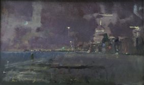 Hastings Pier, Evening, 2020, oil, 43x63cm inc. frame - £6,250 NOW SOLD