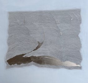 Brackish Marsh, Graphite and 22ct Moon Gold on Chalk Gesso - £800 NOW SOLD