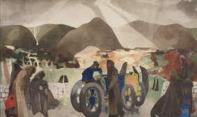 Edward Burra (1905-1976) 'Black Mountain, Wales, 1968', limited edition numbered digital print, from the Rye Art Gallery Permanent Collection - £180 unframed