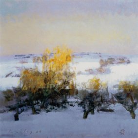 Winter Landscape Willows, ediion of  75, Signed limited edition silk screen on handmade paper - £1,410