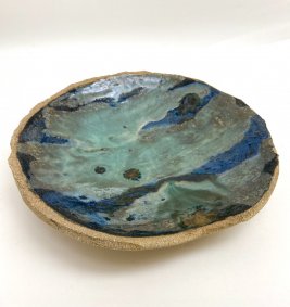 Dawn Sea, stoneware ceramic shallow dish - £50