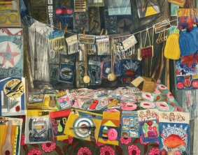 Plastic Toy Stall with Target, oil on canvas, 1972 - £5,000