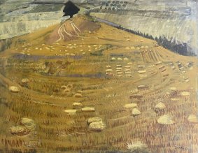Barley Fields, Egerton, Kent, oil on canvas - £4,500
