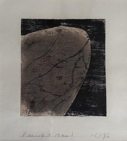 Peaceful Head, 1992, woodcut, 40x44.5cm inc. frame - £500