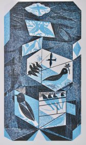 Bird Box Blue, 40/50, card print  - £240