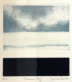 Summer Sky A/P Hand finished etching, 37x39cm inc. frame - £ 295 NOW SOLD