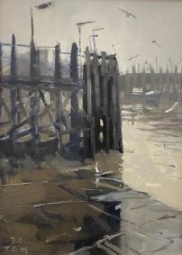 Rye Harbour at Low Tide, 2020 34.5x43cm inc. frame - £475