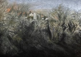 Up To Winchelsea, soft pastel on board, 25.5x32.2cm inc. frame - £460
